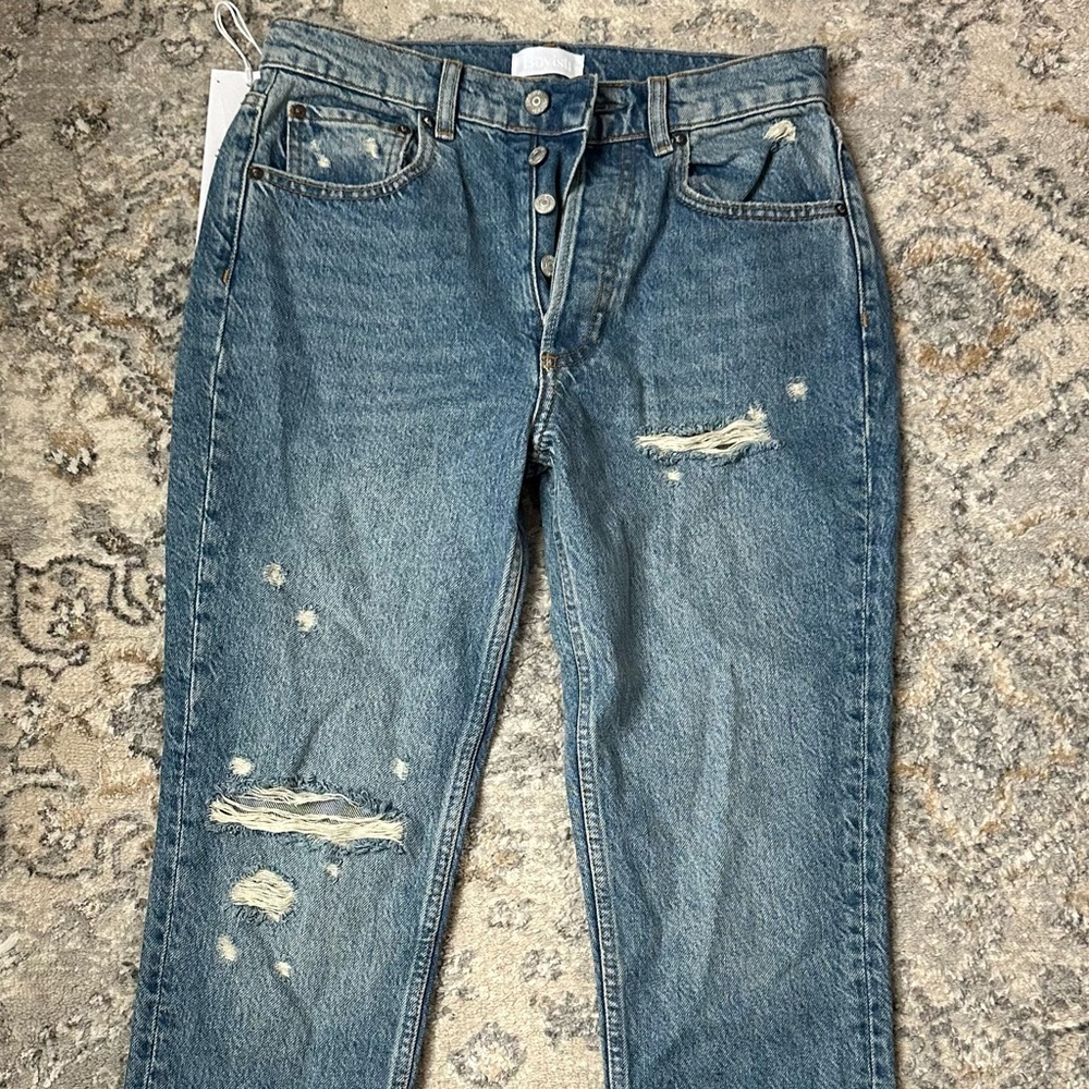 Boyish Light Blue Distressed Boyfriend Jeans
